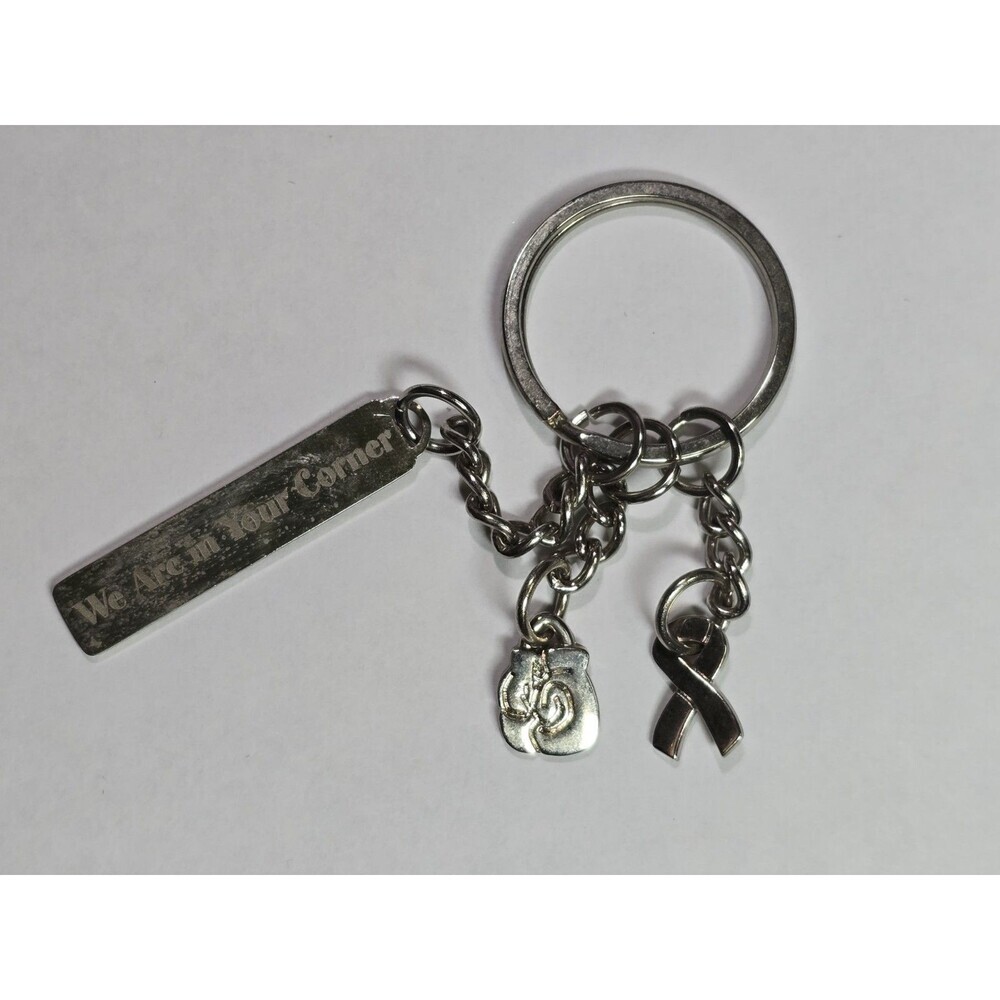 We Are In Your Corner Cancer Awareness Keychain With 2 Charms